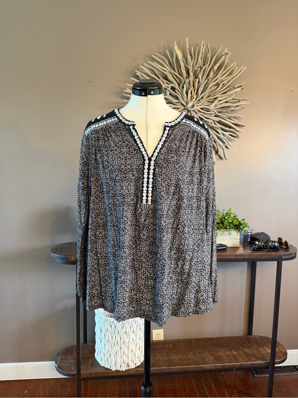 Lucky Brand 3/4 Sleeve top
